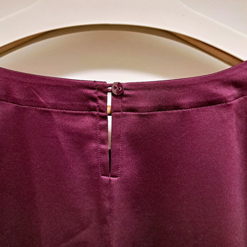 Eileen Fisher Purple Satin Top - Picture 6 of 7